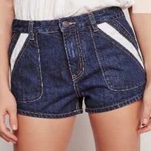 Free People Sweet Surrender Dark Wash Jean Shorts
